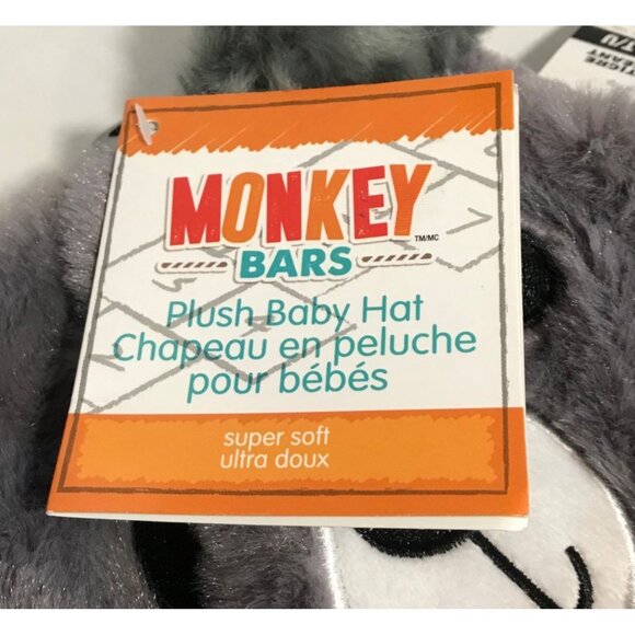 Monkey Bars Plush Bear Hat 100% Polyester One Size Grey - Picture 5 of 7